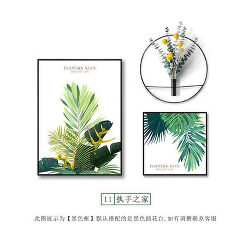 轻奢现代简约北欧餐厅装饰画风饭桌背景墙面挂画创意客厅厨房壁画