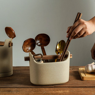 创意筷子筒陶瓷筷筷子笼桶防霉厨房家用沥水日式筷子勺子收纳盒