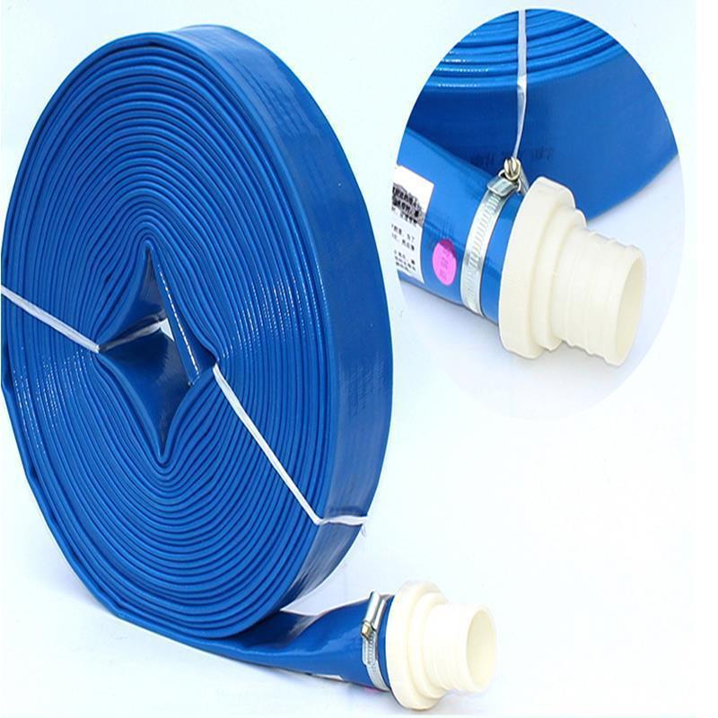 热销农用水管园林塑软管浇地涂排污水塑料管灌溉高压水带2寸50米3