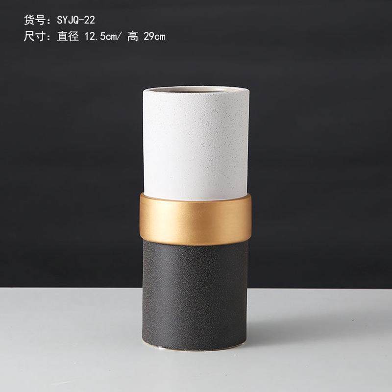 餐桌创意陶瓷花瓶电视柜北欧工艺品摆件简约插花花器饰品摆设
