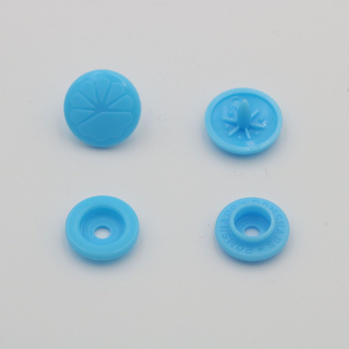 【富明钮扣】定制石油石化亮光耐用耐磨哑光塑胶四合摁扣15或17mm