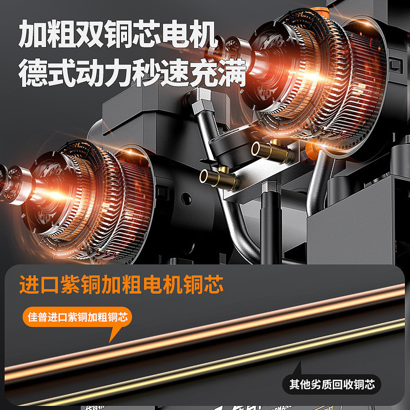 热销打气泵普空压机佳小型220v空气压缩机无油静音高压木工喷漆冲
