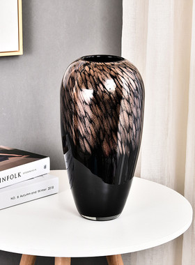 现代装饰渐变陶瓷花瓶干花插花器样品房艺术工艺品
