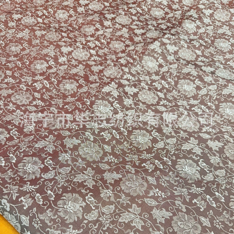 150宽中国风提花新中式古典缠桌旗莲裱画装布料裱茶席茶垫枝桌垫