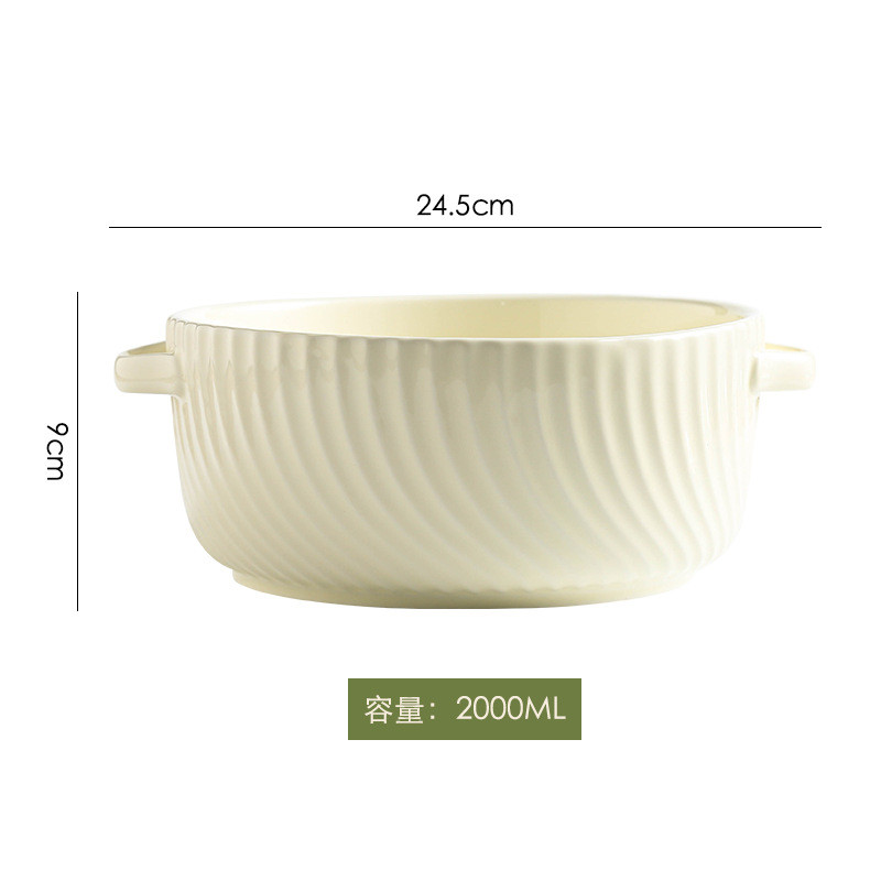 有盖汤盆感家用特大号带盖的碗吃泡面碗带耳10英寸双耳大容量