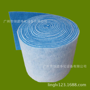 风口蓝白除尘棉复合棉中效蓝白棉合成纤维初效过滤棉风机口过滤棉