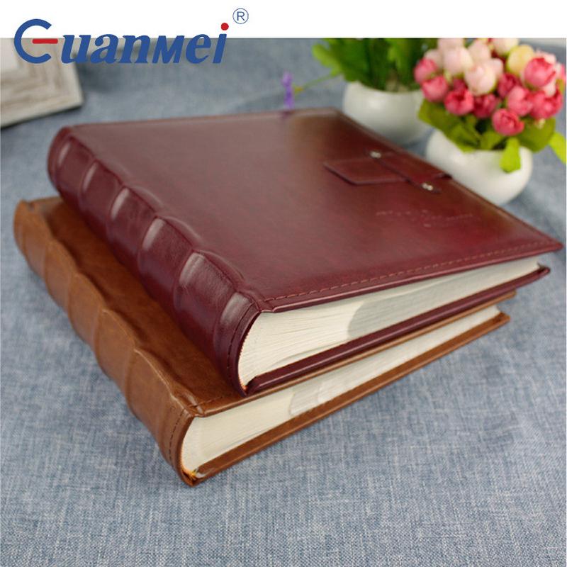 皮革直销pu皮面大6寸相册200张插页式影集创意礼品6寸过塑相簿本