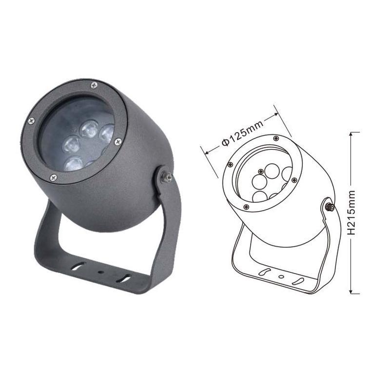 酒店圆形照树投光灯12w18w24w36w48w72w户外小区外贸款投光灯