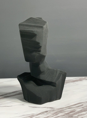 现代简约饰品客厅陶瓷抽象艺术人物头像雕塑摆件售楼处软装样板间