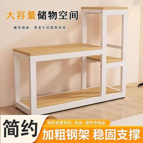 热销鱼缸架鱼缸桌子托架多层储物架铁艺加厚水族箱底架底柜架子家