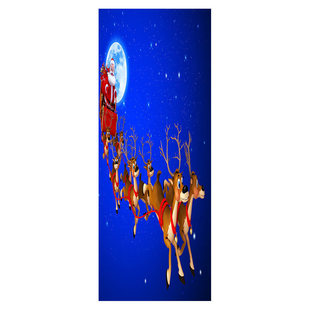 画谷货源墙画3d立体门贴ebay自粘货源圣诞老人货源