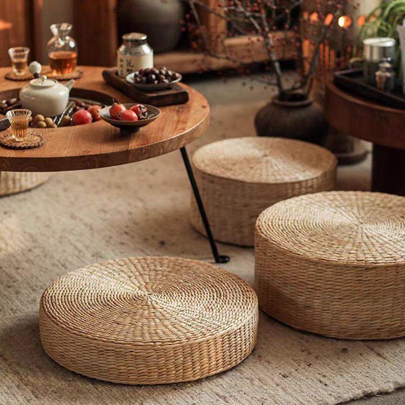 圆形凳地垫榻榻米坐垫茶几屁垫坐地上围炉煮茶蒲草坐墩批发,居家布艺,椅垫,淘宝优惠券,粉丝福利购,淘宝优惠卷
