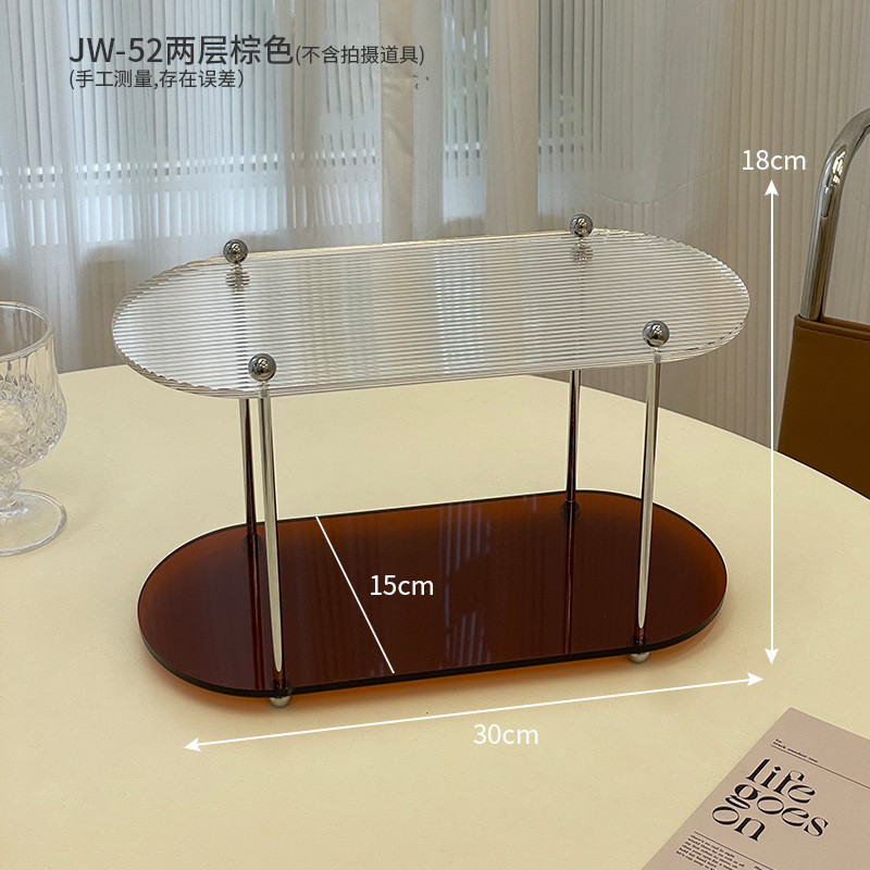 高颜装饰亚克力置物架办公室房间桌面整理架杯架水杯架子收纳值架