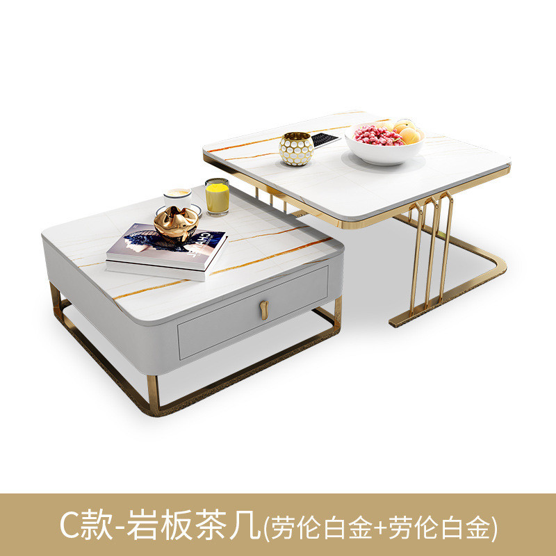 客厅式简约茶几电视柜组合小户型意钢化玻璃茶几办公室酒店茶几