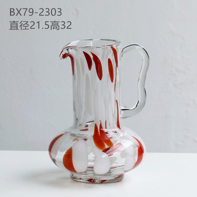 北欧简约小清新彩色淡斑点小口水培玻璃花瓶摆件创意家居软装饰品