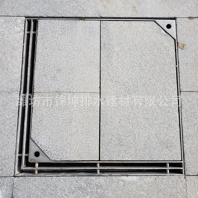 厂家批发不锈钢井盖复合雨水井盖不锈钢隐形井盖广场下沉方形井盖