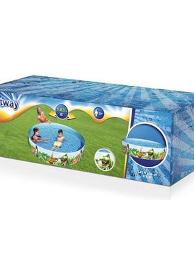 Bestway55022硬胶水池儿童游泳池家庭戏水池睡莲养鱼池免充气