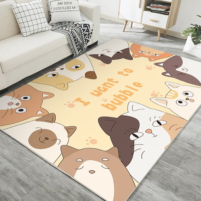 地毯客厅茶几毯家用儿童爬行垫防水可擦免洗进门地垫大面积垫子