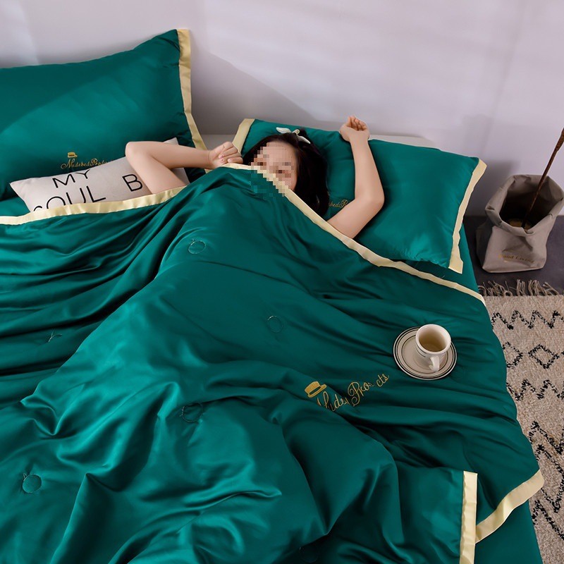 冰丝四新红色婚庆薄款单夏被双人薄被子结婚房空调被夏被四件套品