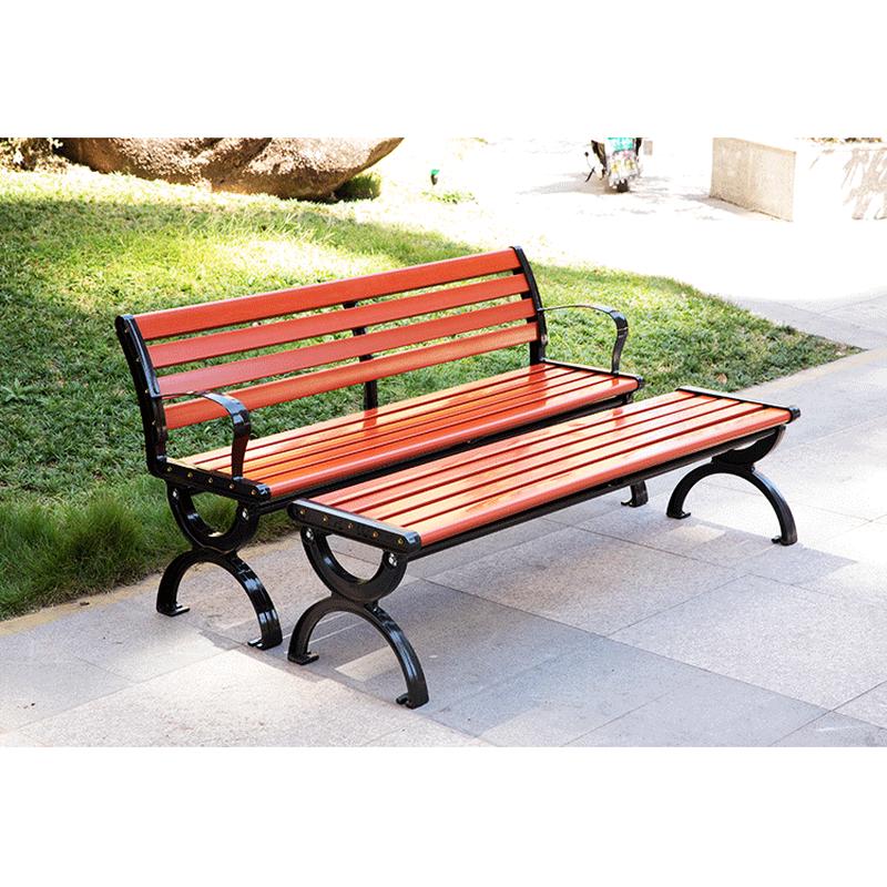 厂家直供实木户外公园椅子休闲靠背椅花园座椅广场排椅塑木长椅