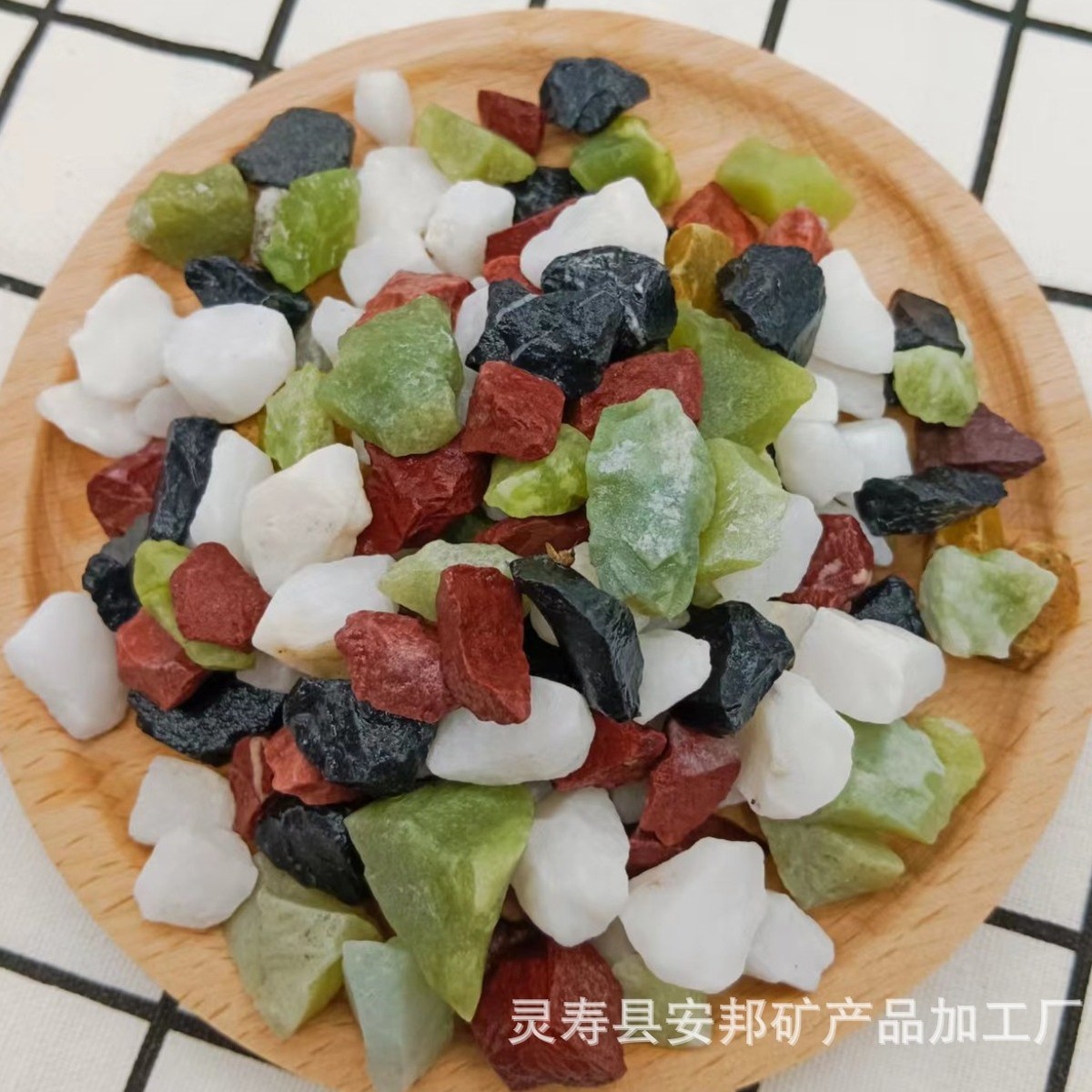 彩色石子源头厂家黑色机制水磨石白色批发灰色红色砾石子水洗石