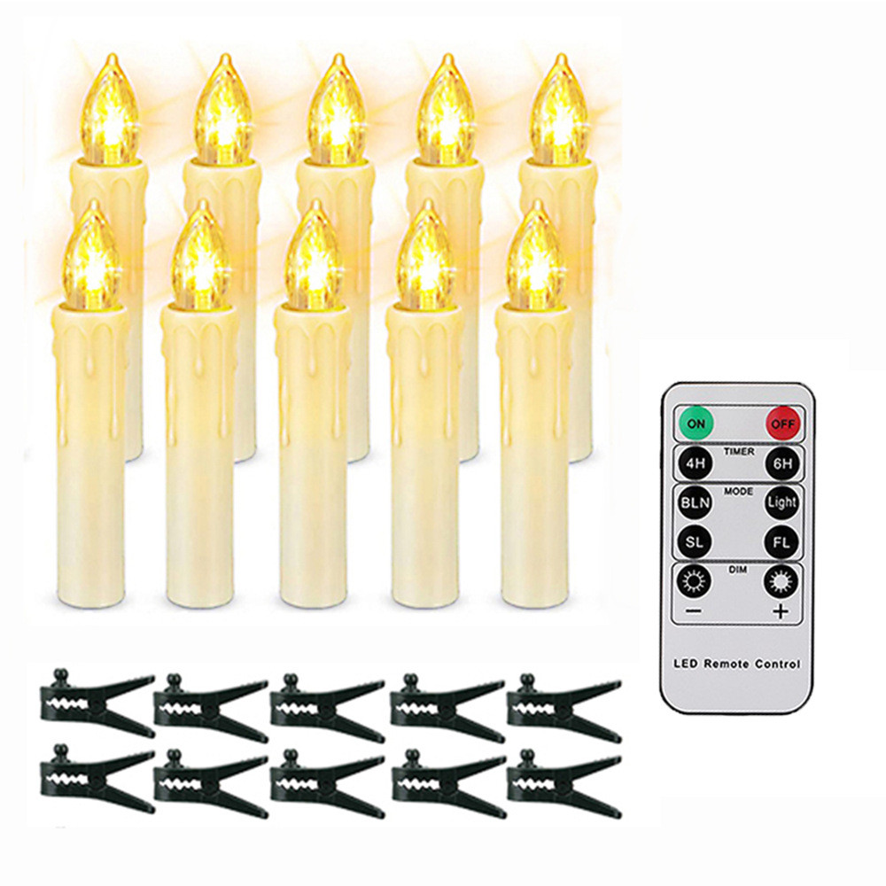 键蜡烛仿真定时10圣诞定时遥控led蜡烛生日派对家居装饰电子蜡烛