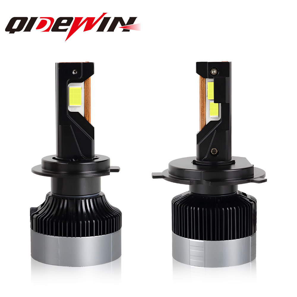 私模G1汽车led大灯三铜管100W大功率改装h4远近光h79005车灯