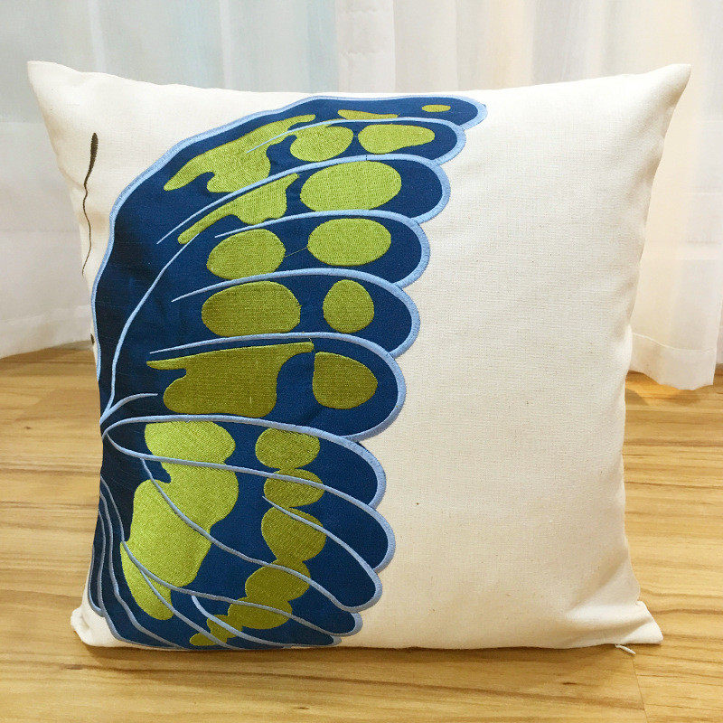 美式乡村棉麻厂家直销抱枕套沙发靠垫汽车靠枕时尚花抱枕刺绣