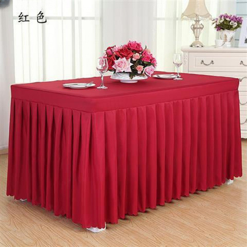 酒店会议桌布办公桌套活动冷餐婚庆签到桌裙长方形展会桌布