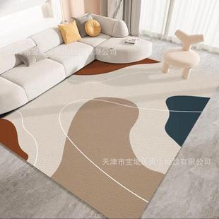 pu卧室地板垫子 防水地毯客厅可擦免洗皮革茶几毯pvc防滑2022新款
