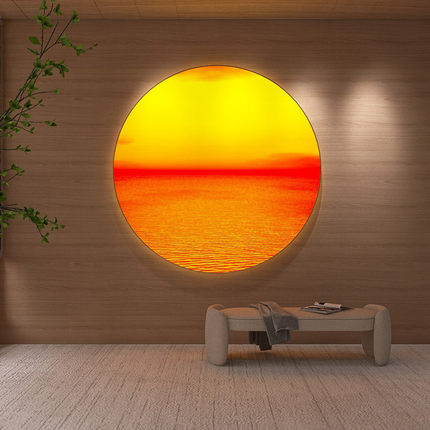 网红风灯箱落地ins风招牌日落led卡布无边咖啡店酒吧露营风亚克力