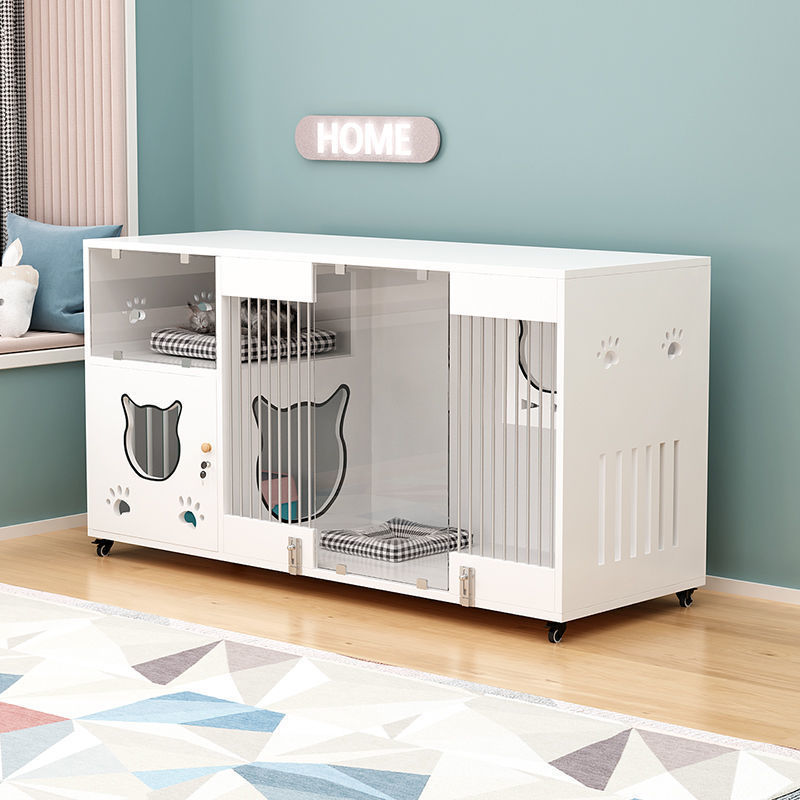 猫笼别墅实木繁育展示柜高端繁殖寄养舍舍