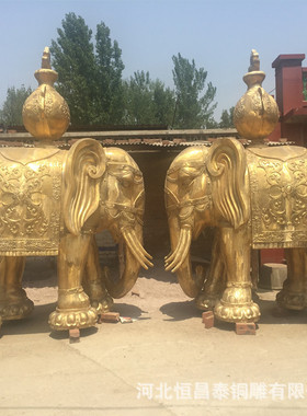 广场动物大型雕塑铜大象吸水象一对酒店别墅门口摆件吉祥
