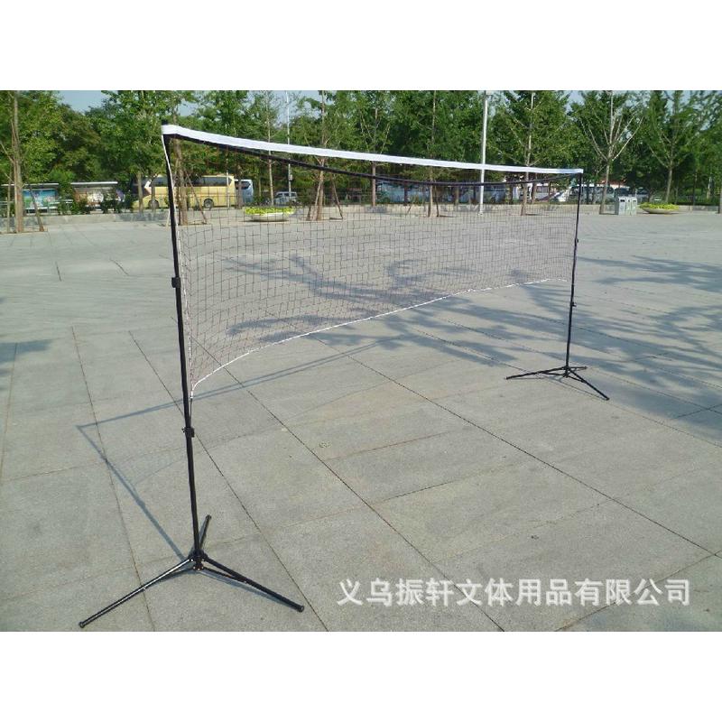 厂家批发简易移动羽毛球网架便携式标准家用网柱可折叠