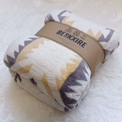 厚！berkxire波西米亚舍尔毛毯拉风仿兔毛法兰绒毯子办公室午睡毯