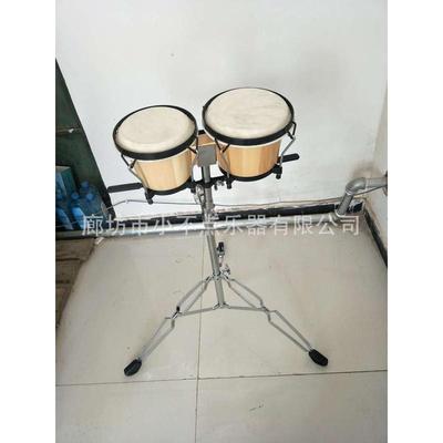 奥尔夫幼儿邦戈鼓儿童打击乐器带架子一体鼓音乐教具班戈鼓