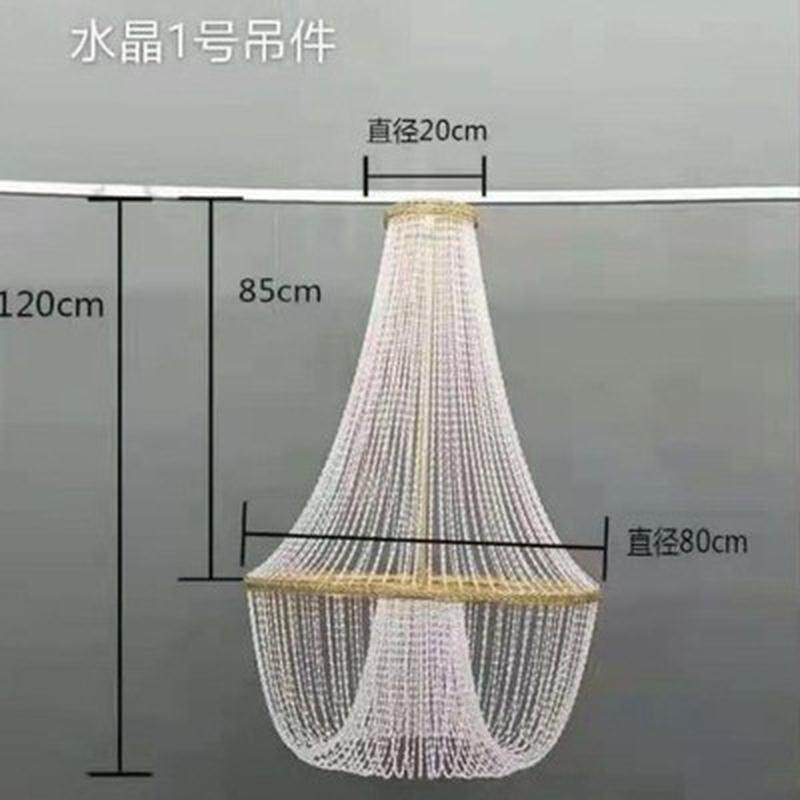 婚庆道具珠帘婚礼欧式水晶吊灯舞台灯饰吊顶装饰布置白色装饰灯
