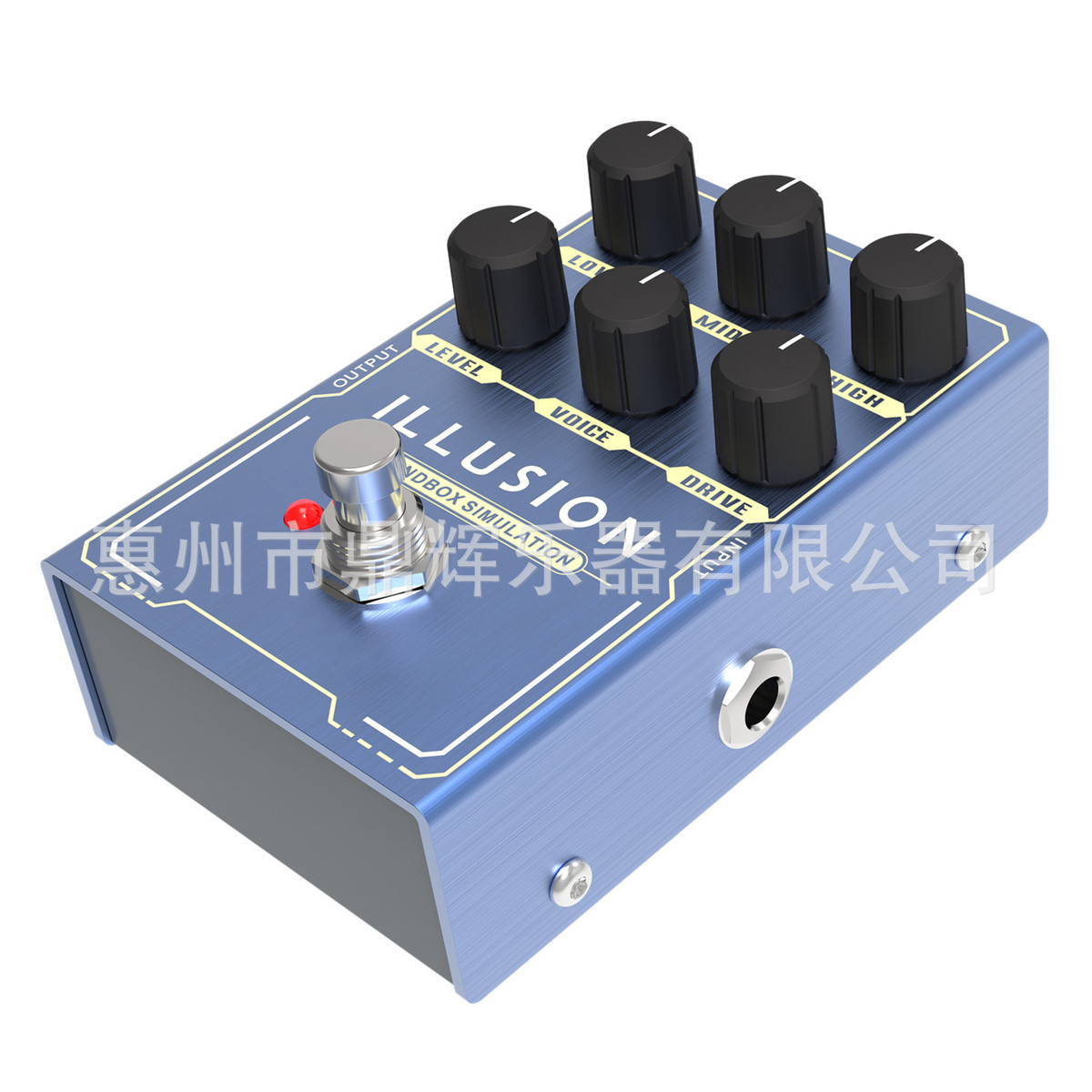 XGQ-502单块效果器VOX音箱模拟增益失真延时过载压缩颤音效果器