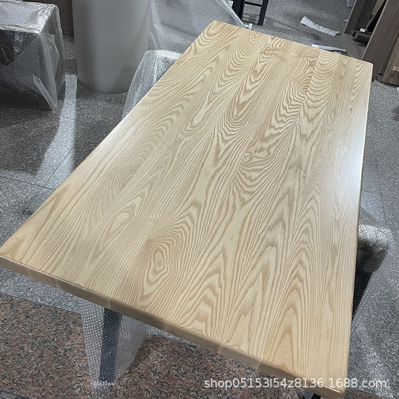 白蜡木实木书桌面板樱桃木吧台桌板窗台板黑胡桃木餐桌红橡木隔板