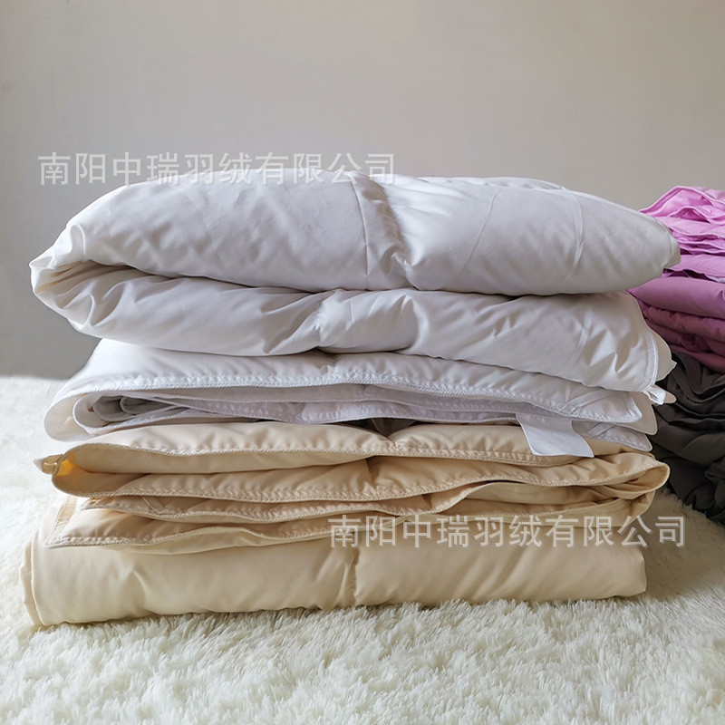 热销羽绒工厂批发90春秋被羽绒被白鸭绒夏凉被四季可洗单人学生羽