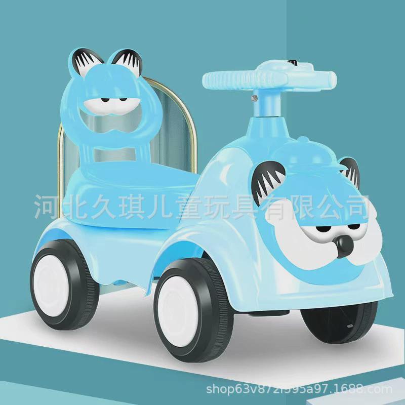 儿童扭扭车猫滑行车加菲猫滑步车灯光音乐溜溜车1到3岁男女宝宝车