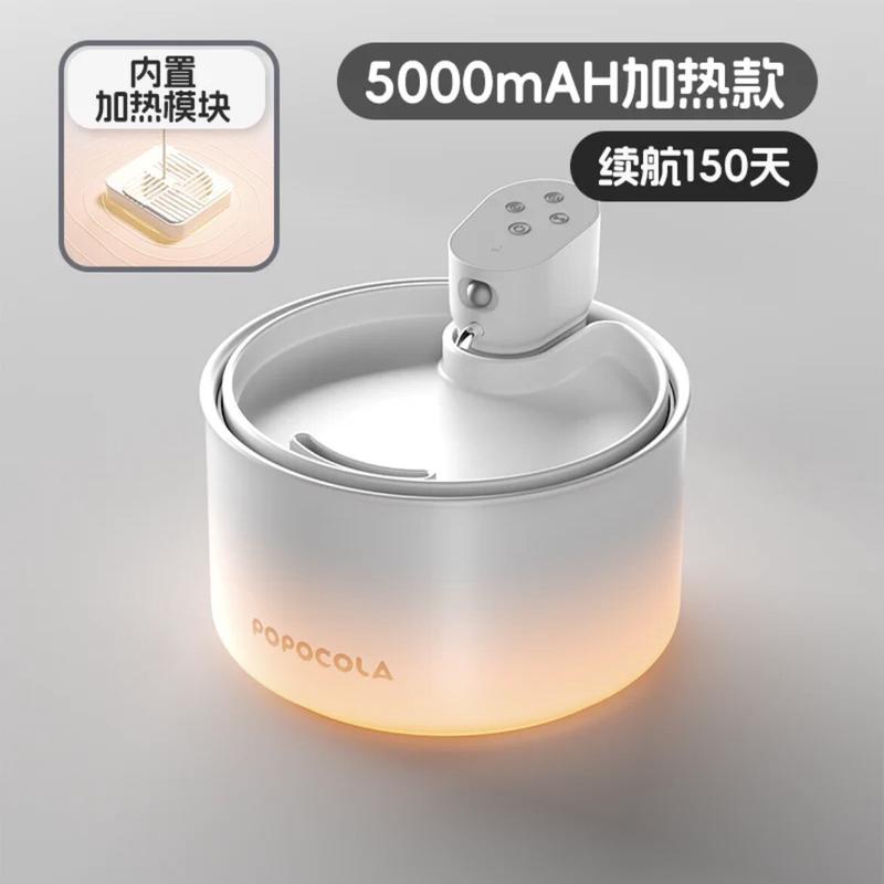 popo猫咪饮水机恒温加热宠物自动喝不插电循环水器陶瓷无线喝水盆