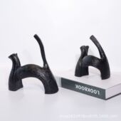 创意树脂几何猫抽象猫摆件样板房售楼处桌面软装 书柜床头柜茶几