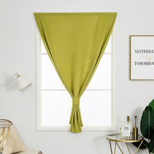 双面素色魔术贴窗帘卧室门帘纯色隔断帘子粘贴柜子帘试衣间帘