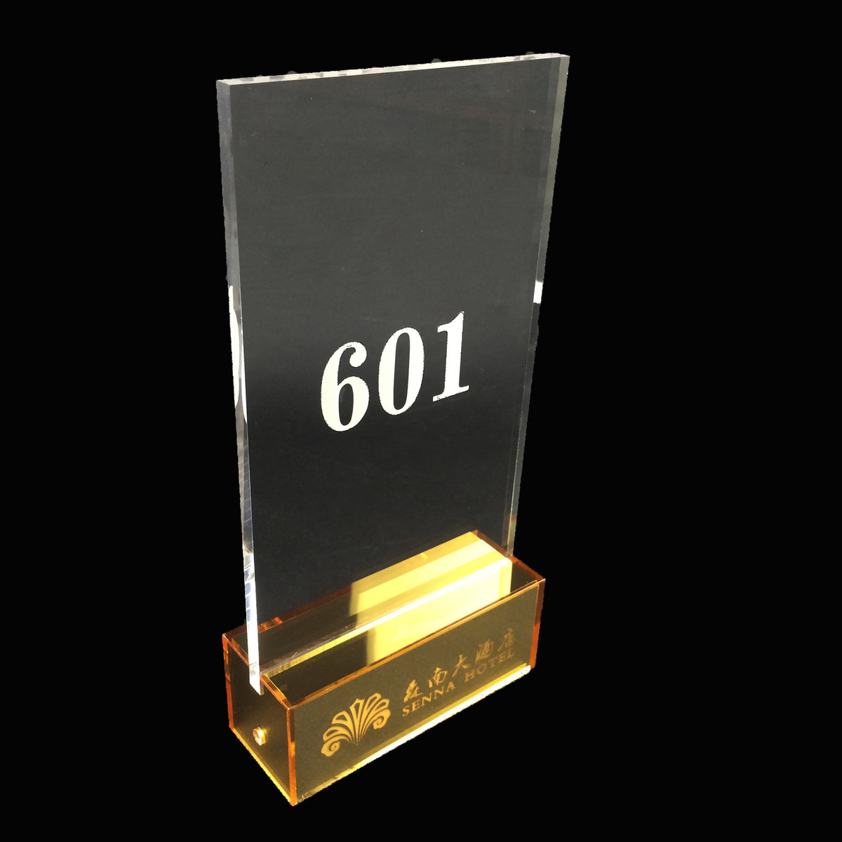 工厂直销吊牌亚克力rgb七彩发光标识展示牌有机玻璃led透明铭牌