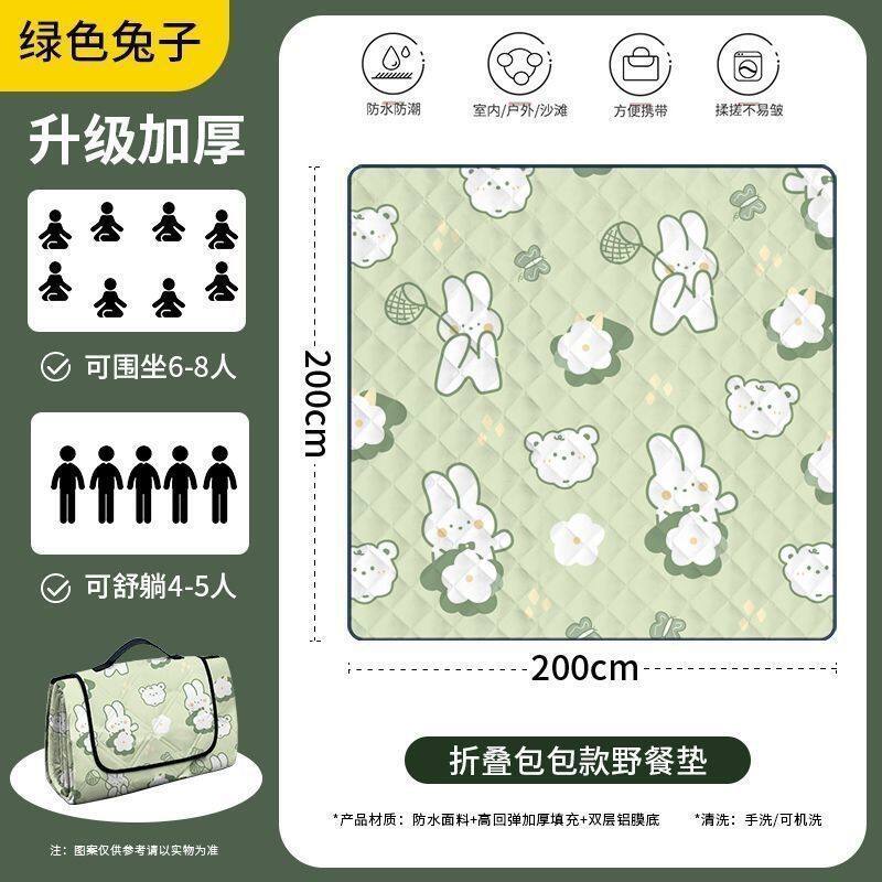 野餐垫防潮垫加厚露营沙滩野炊春游防水草坪地垫户外帐篷垫子地垫
