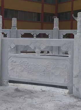 天然花岗岩石质栏杆厂家石河岸扶手栏杆仿古河道花岗岩石栏杆批发