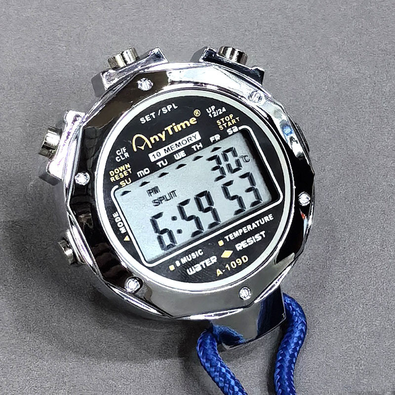 多道秒表比赛专用多功能金属计时器运动防水秒表秒表十道秒表