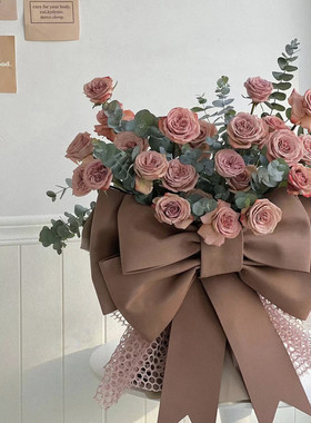 超大蝴蝶结玫瑰花束背景墙橱窗装饰美陈列摆件装饰品拍照打卡布置