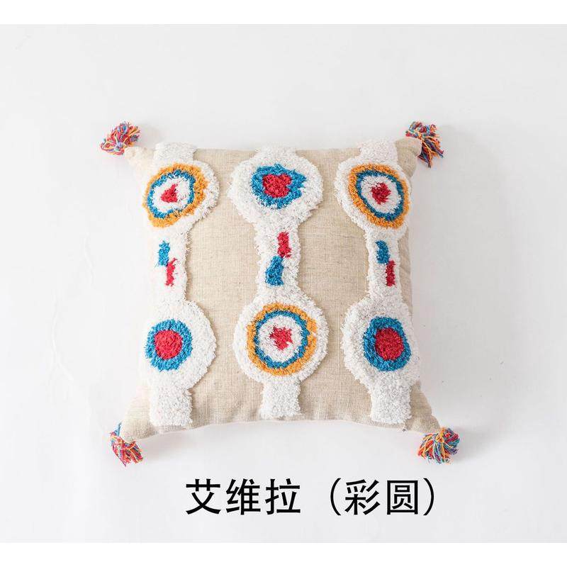 摩洛哥抱枕套抱枕客厅印度簇绒 流苏床头沙发靠垫轻奢棉布ins风,居家布艺,靠垫/抱枕,淘宝优惠券,粉丝福利购,淘宝优惠卷